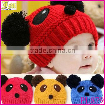 New Winter Warm Baby Toddler Kid Panda Animals Cute Hat Wool Knitted Crochet Beanie Cap