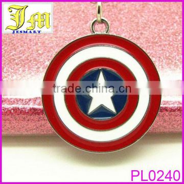 China Movie Comics Captain America Shield Fashion Pendant Man's Necklace Hot