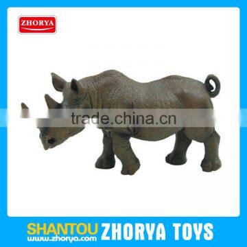 Plastic Animal Model Wild Animals Pointed Rhinoceros Figures toys