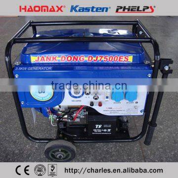 3.5KW gasoline generator 220v 50hz single phase JD ANGEL TYPE DJ7500E & DJ7500ES