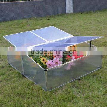 No tool installation low cost 4mm polycarbonate mini cold frame greenhouse for home and garden