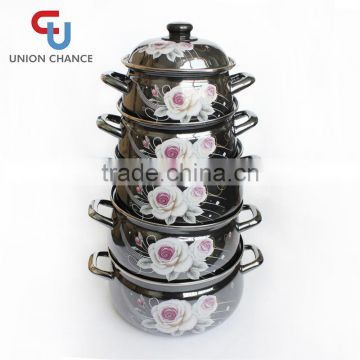 5pcs Enamel Pots