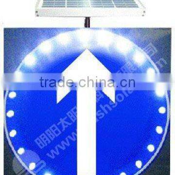 solar traffic warning light