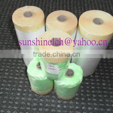 disposable automotive masking foil with auto tapes