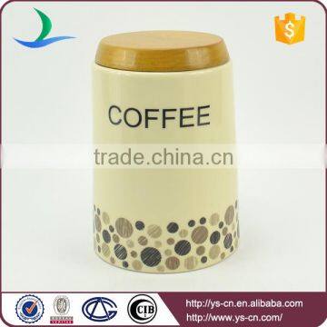 Wooden Lid Storage Jars With Tiny Dots Factory Wholesale photo-2