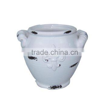 White Modern Ceramic Vase for Flower Decoration photo-2