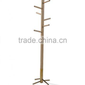Fashion Simple Designs Light Stainless Steel Modern Wood Coat Rack