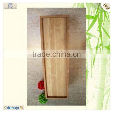 unfinished wood crafting personalized slid bamboo wine box