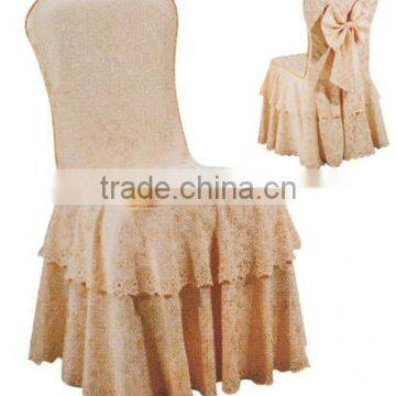 Hot sell ! Romantic Banquet Spandex skirt dining chair cover for sale
