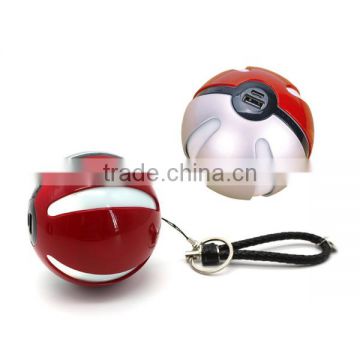 Dual USB LED portable Charger 10000mAh Pokemon Go Poke Ball Shape Power Bank