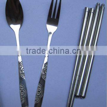 factory direct wholesale gold plated stainless steel tableware