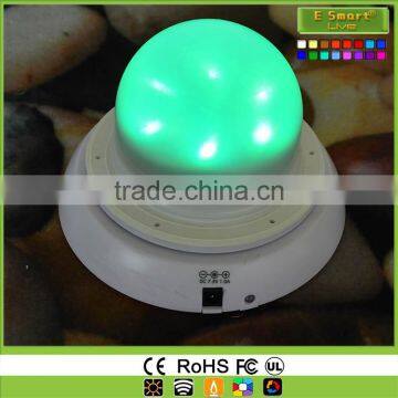 Wireless rgb Battery Powered RGB led Lighting Source,Round LED Vase Base Light,Luminous Furniture Light Base