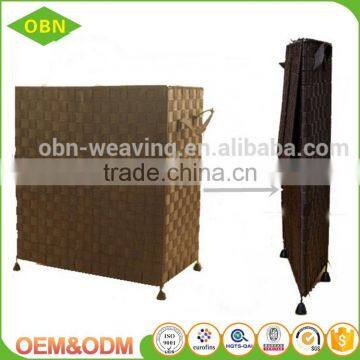 China Supplier Customized Stackable Nylon Woven Hamper Collapsible Folding Laundry Basket photo-2