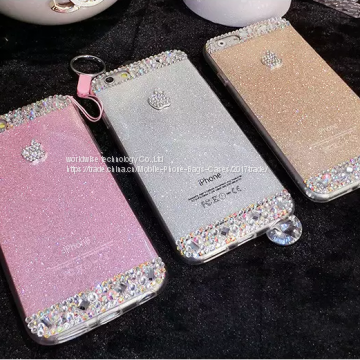 Crystal Diamond Cell Phone Back Cover Case Mobile Phone Cases for IPhone7/7Plus/6/6s/6plus/6splus Soft Tpu Shell Housing photo-2