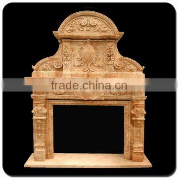 home decoration natural stone cultured marble fireplace surround