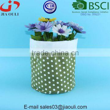 Popular design Fabric Planter Pot cover with polka dots design