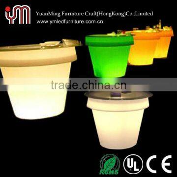 Led light up flower pot, led planter pot furniture