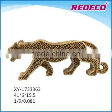 2017 New design resin flat shape Leopard figurine