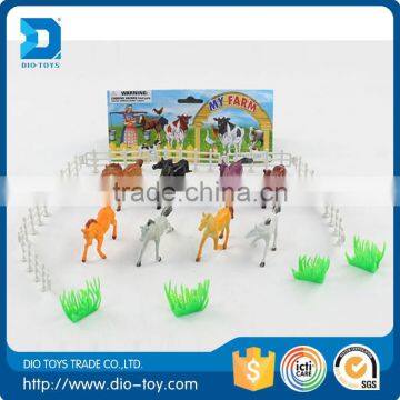 2015 new real fur toy animals paper animal toy for kids small plastic farm animal toy