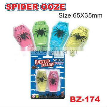 Coffin Shaped Ooze Crystal Putty Spider Toys for Halloween Promotion