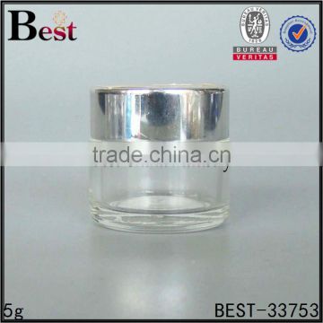 cosmetics 5ml glass jar vial skin care cream clear glass jar high quality alibaba best sellers