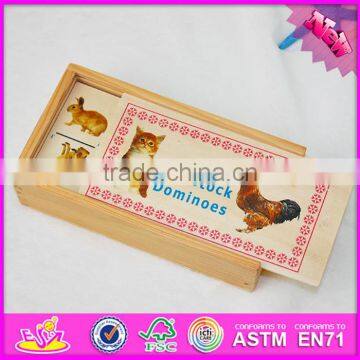 2016 Top Fashion Educational Kids Wooden Domino Set WJ278287