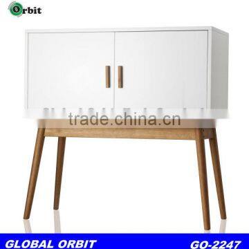 Wooden Round Tea Table Coffee Table, Mdf Modern Wood Coffee Table photo-2