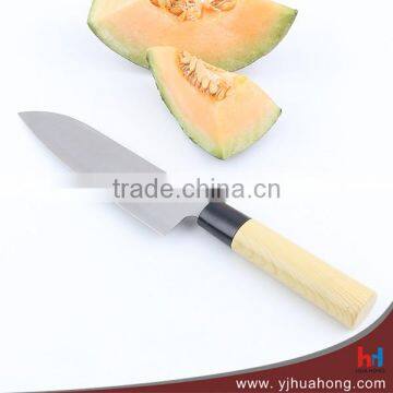 6.7"stainless Steel Santoku Knives,kitchen Knives With Wooden Coating Plastic Handle photo-4