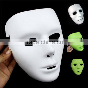 PVC Plastic Jabbawockeez Hiphop White Dance Face Mask for Dance False Face Mask