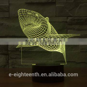 Popular Colorful Touch Panel Round Base Colorful USB 3D Night Light Acrylic Lamp for Christmas Decoration photo-3