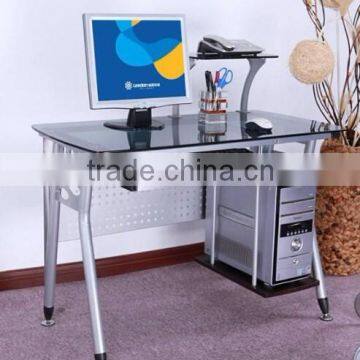 2015 simple executive glass office table metal office table with glass top