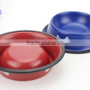 Pet Bowls & Feeder Type Stainless Steel Anti Skid Dog Bowl With Bone Design