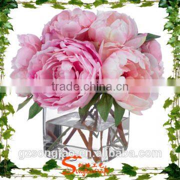 2015 China noble artificial flower peony for wedding decoration