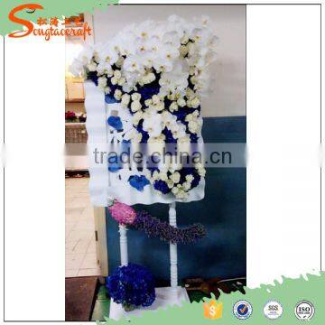 Artificial Flower for Wall Decoration/ SongTao 20160802 Wholesale Rose Flower Wall Artificial White Flower Wedding photo-4