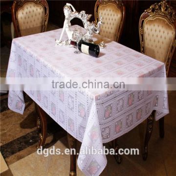 Factory manufacture disposable PVC lace rectangle table cloth with good price