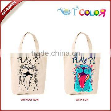 Reasonable & acceptable price promotional custom-made uv color change tote bags