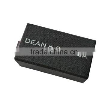 custom fancy paper cardboard small drawer gift box hot stamping silver logo with inner tray