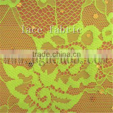 composite lace fabric/lace fabric laminate chiffon for evening dress,curtains