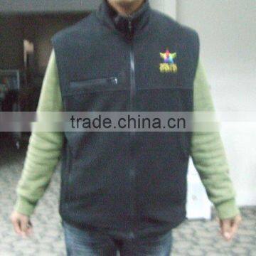 100%polyster,240-320gsm, sleeveless, side pocket, full zipper, winter fleece vest