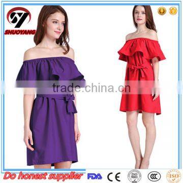 Plus Size Skirt Off Shoulder Bridemaid Sexy Blue Evening Dress photo-5