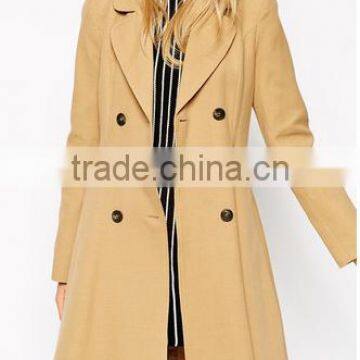 Double Breast Button Detail Notch lapels Fully lined Coat