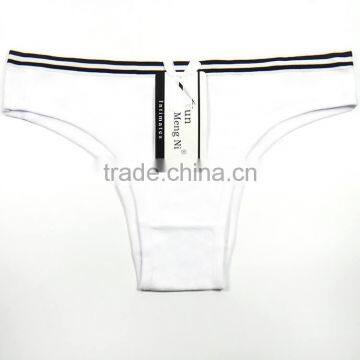 Yun Meng Ni Underwear Simple Solid Colors Quality Cotton Daily Bikini Woman Panty photo-3
