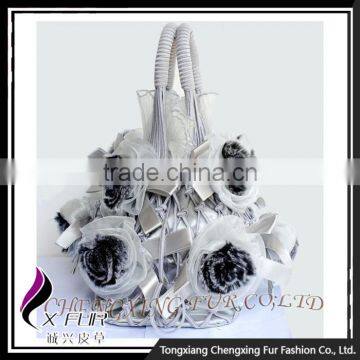 CX-H-30 Wholesale Handbag Beautiful Genuine Rex Fur Lady Fashion Handbags photo-6