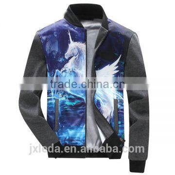 2016new Custom Print Zipper Baseball Jacket for Man photo-4