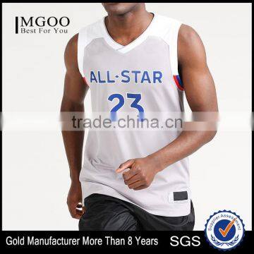 Breathable 100% Polyester Vest V Neck Gear Basketball Vest Sleeveless Customize Number All Star 23 James Mens Sport Casual Tops