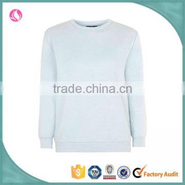 Wholesale plain crewneck sweatshirt pullover sweat shirt women 2016