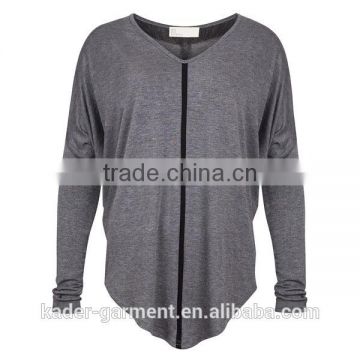 2015 Plus Size Long Sweatshirt / Gray Sweatshirt for Men and Women Loose Fit Sweatshirt