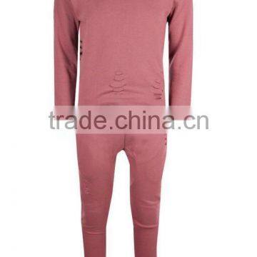Custom Sports Tracksuits for Men Hot Sale Pullover Distressed Tracksuit photo-3