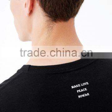 Customized Blank Printing Black Tee Fashion Hip Hop Design Men T-shirt photo-4