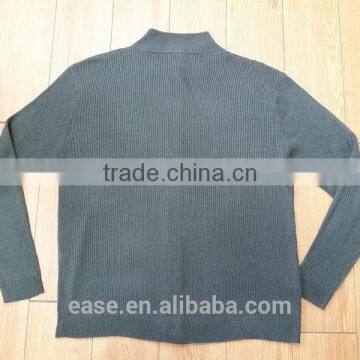 Men Melange Yarn Cardigan Zipper up Long Sleeve Sweater photo-2